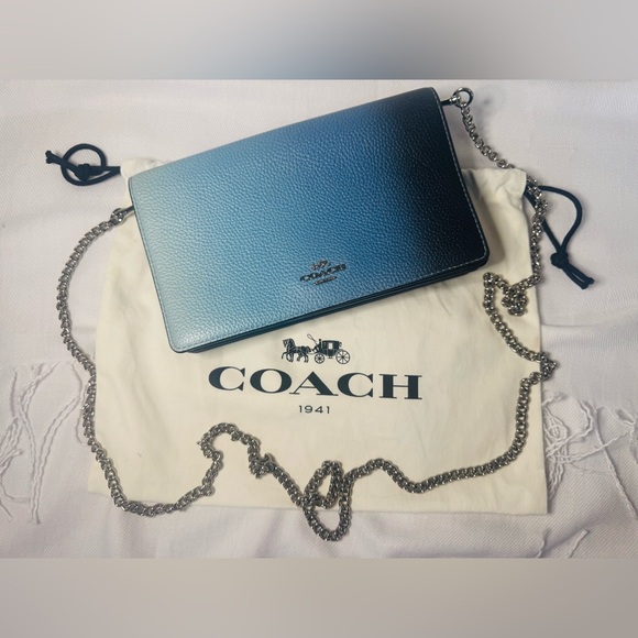 COACH BLUE OMBRÉ CROSSBODY - Picture 1 of 17